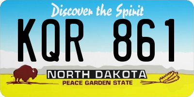 ND license plate KQR861