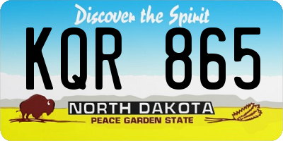 ND license plate KQR865