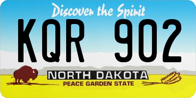ND license plate KQR902