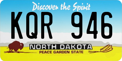 ND license plate KQR946