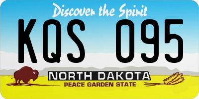 ND license plate KQS095