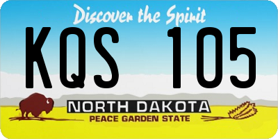 ND license plate KQS105