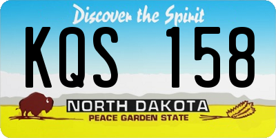 ND license plate KQS158