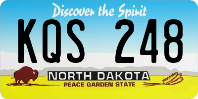 ND license plate KQS248