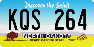 ND license plate KQS264