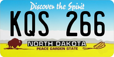 ND license plate KQS266