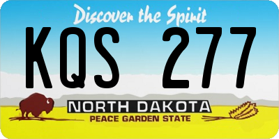 ND license plate KQS277
