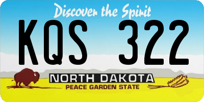 ND license plate KQS322