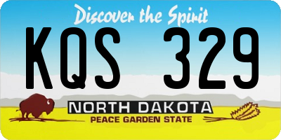 ND license plate KQS329