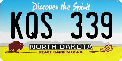 ND license plate KQS339