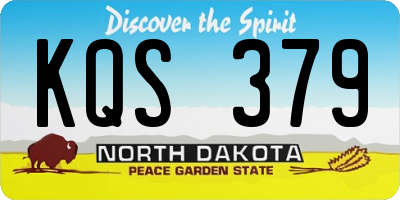 ND license plate KQS379