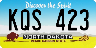 ND license plate KQS423