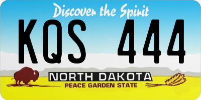 ND license plate KQS444