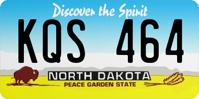 ND license plate KQS464