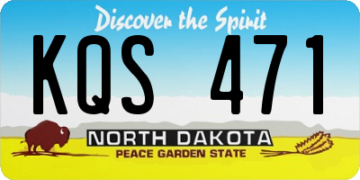 ND license plate KQS471