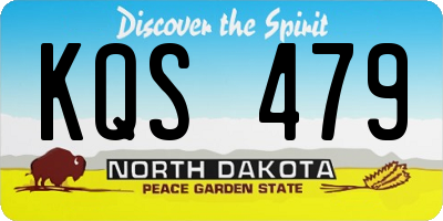 ND license plate KQS479