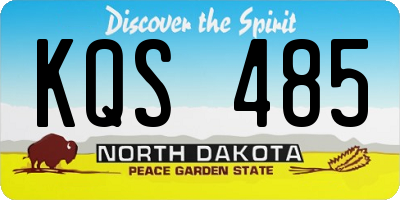 ND license plate KQS485