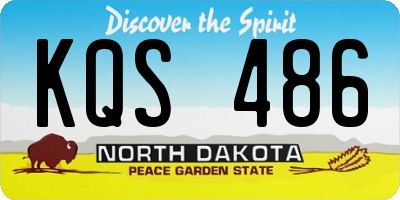 ND license plate KQS486