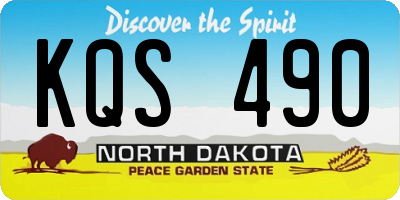 ND license plate KQS490