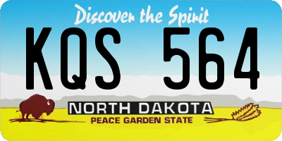 ND license plate KQS564