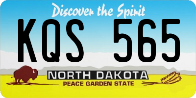 ND license plate KQS565