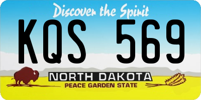 ND license plate KQS569