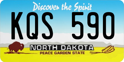 ND license plate KQS590