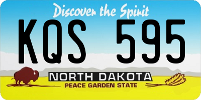 ND license plate KQS595