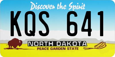 ND license plate KQS641