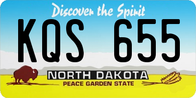 ND license plate KQS655