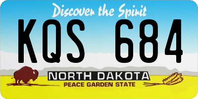 ND license plate KQS684