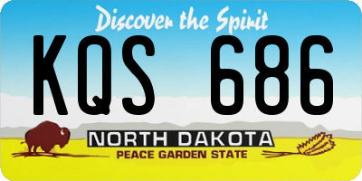 ND license plate KQS686