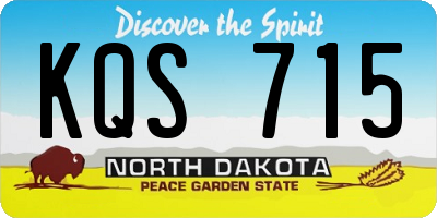 ND license plate KQS715