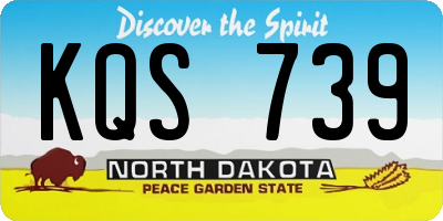 ND license plate KQS739