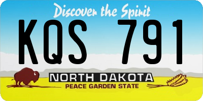 ND license plate KQS791
