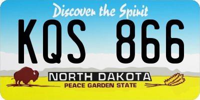 ND license plate KQS866