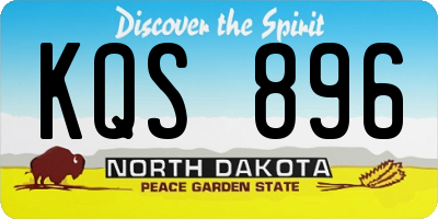 ND license plate KQS896