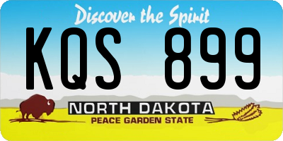 ND license plate KQS899