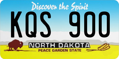 ND license plate KQS900