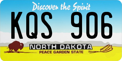 ND license plate KQS906
