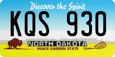 ND license plate KQS930