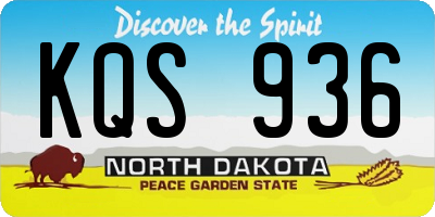 ND license plate KQS936