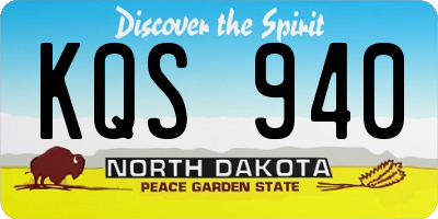 ND license plate KQS940