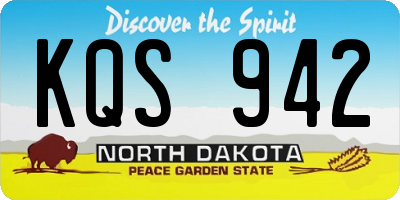ND license plate KQS942