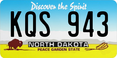 ND license plate KQS943