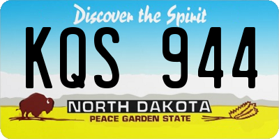 ND license plate KQS944