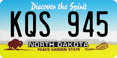 ND license plate KQS945