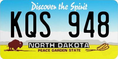 ND license plate KQS948