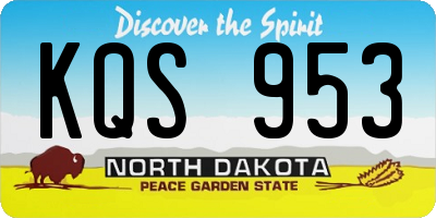 ND license plate KQS953