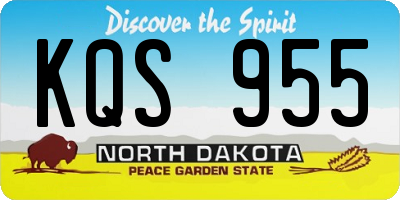 ND license plate KQS955
